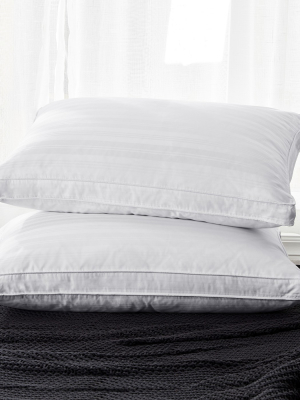 Puredown 75% Goose Down Bed Pillow With 2 Pillowcases