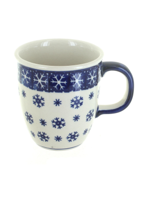 Blue Rose Polish Pottery Snow Flurry Coffee Mug