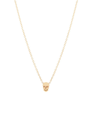 14k Itty Bitty Skull Necklace