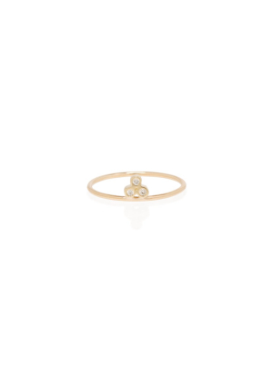 14k Floating Tiny Trio Diamond Ring