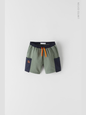 Contrast Pocket Shorts