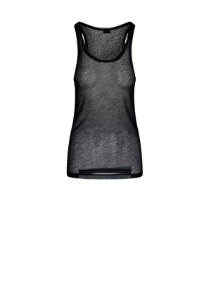 Saint Laurent Sheer Scoop Neck Tank Top