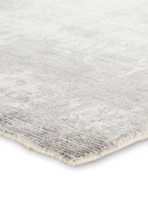 Arabella Handmade Abstract Light Gray & White Area Rug