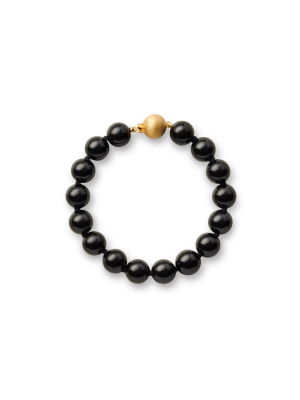 Black Jade Bead Bracelet