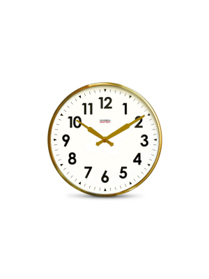 Factory Wall Clock By Cloudnola Gold