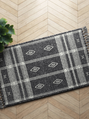 2'3"x3'9" Southwest Plaid Accent Rug Gray - Project 62™