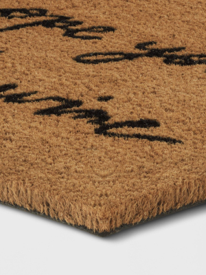 18"x30" Hope You Brought Wine Coir Doormat Tan/black - Threshold™