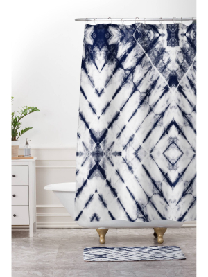 Little Arrow Design Co Shibori Shower Curtain White - Deny Designs