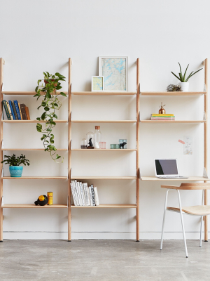 Branch 3 Shelving Unit With Desk - More Options
