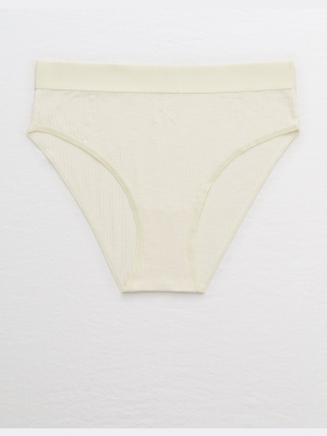 Aerie Ribbed High Waisted Bikini Underwear