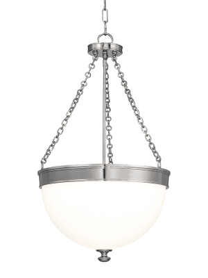 Barrington 3 Light Pendant Polished Nickel