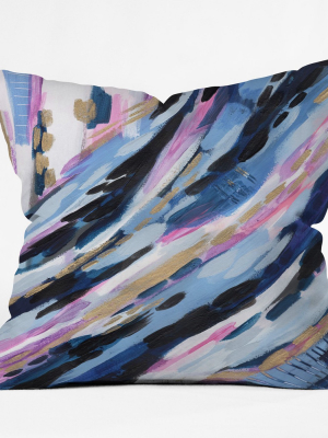 Laura Fedorowicz Abstract Throw Pillow Blue - Deny Designs