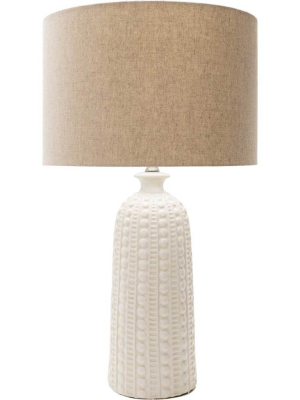 Nelson Table Lamp Camel/white/ivory