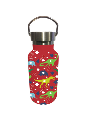 Cypress Home Children Double Wall Stainless Steel Bottle, 11 Oz, Dinosaurs