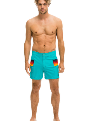 Men's Horizontal 5 Stripe Flex Shorts - Jade