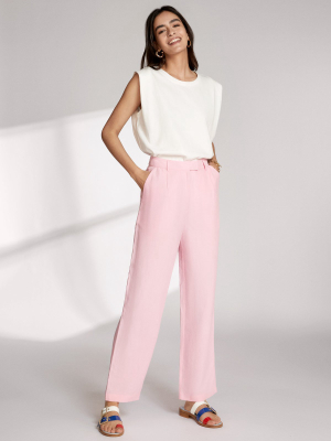 Lupeta Pink Linen Trousers