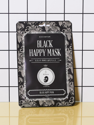 Black Happy Face Mask