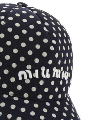 Miu Miu Polka Dot Baseball Cap