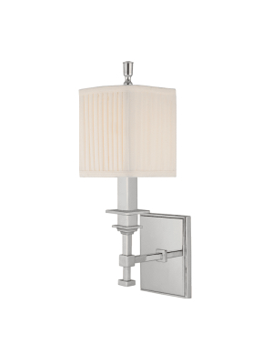 Berwick 1 Light Wall Sconce Polished Nickel