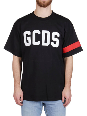 Gcds Logo Embroidered Crewneck T-shirt