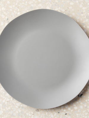 Pebble Matte Grey Melamine Dinner Plate