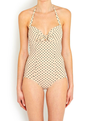 Jane Cream Polkadot Swimsuit