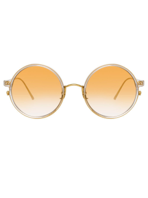 Linda Farrow Lara C7 Round Sunglasses
