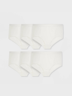 Fit For Me By Fruit Of The Loom Women's Plus 6pk Cotton White Briefs