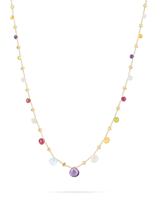 Marco Bicego® Paradise Collection 18k Yellow Gold Mixed Gemstone Graduated Short Necklace