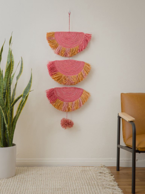 Coral Sunset Raffia Parade Mobile