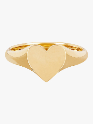 Heart Signet Pinky Ring
