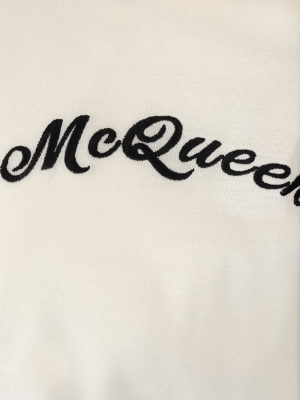 Alexander Mcqueen Logo Embroidered Crewneck T-shirt