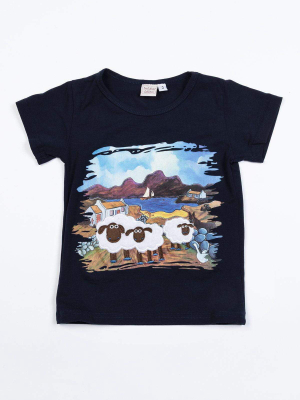 Kids Printed T-shirt In Navy