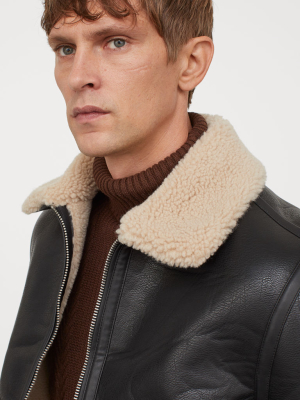 Faux Shearling-lined Jacket