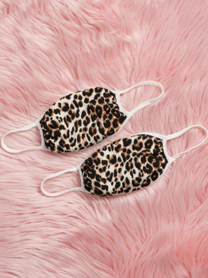 Leopard Face Masks: Two Pack