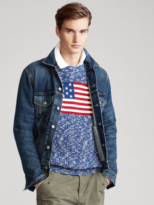 Flag Marled Cotton Sweater