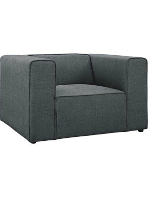 Maisie Upholstered Fabric Armchair Gray