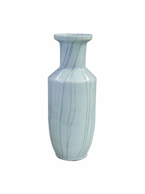 Baozi Vase Crackle Celadon