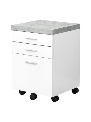 3 Drawer File Cabinet White - Everyroom