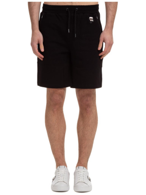 Karl Lagerfeld Logo Patch Drawstring Shorts