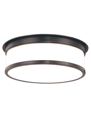 Geneva 3 Light Flush Mount Old Bronze