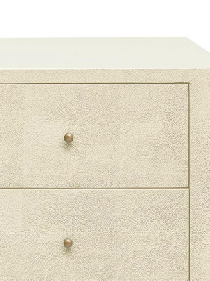 Sorin 60" Dresser Off White Faux Shagreen