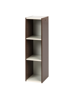 Iris 9" Slim Storage Shelf Walnut Brown