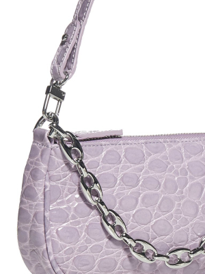 By Far Mini Rachel Embossed Shoulder Bag