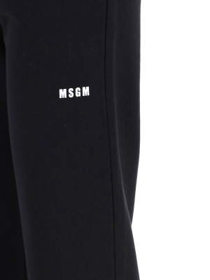 Msgm Logo Printed Drawstring Joggers