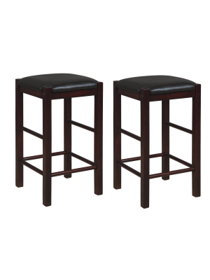 Set Of 2 Lancer Backless Counter Height Barstools - Linon