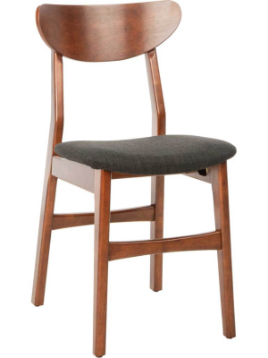 Lucas Retro Dining Chair Cherry/black (set Of 2)