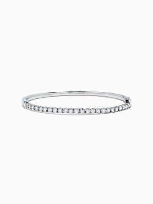 Effy Pave Classica 14k White Gold Diamond Bangle, 0.98 Tcw