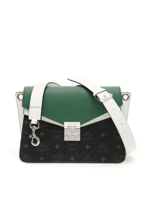 Mcm Mezzanin Visetos Foldover Crossbody Bag