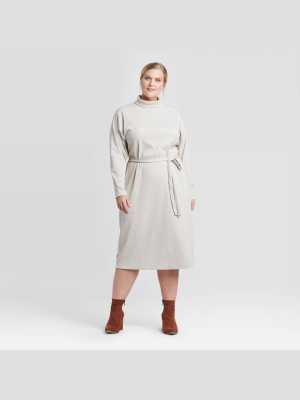 Women's Plus Size Long Sleeve T-shirt Dress - Prologue™